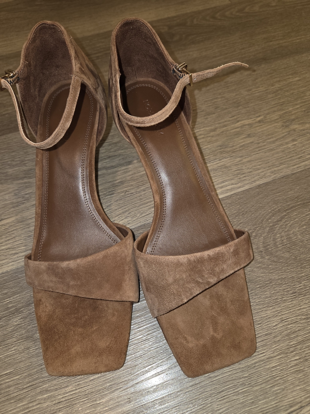 Nordstrom Stanton Suede Ankle Strap Heels - Brown